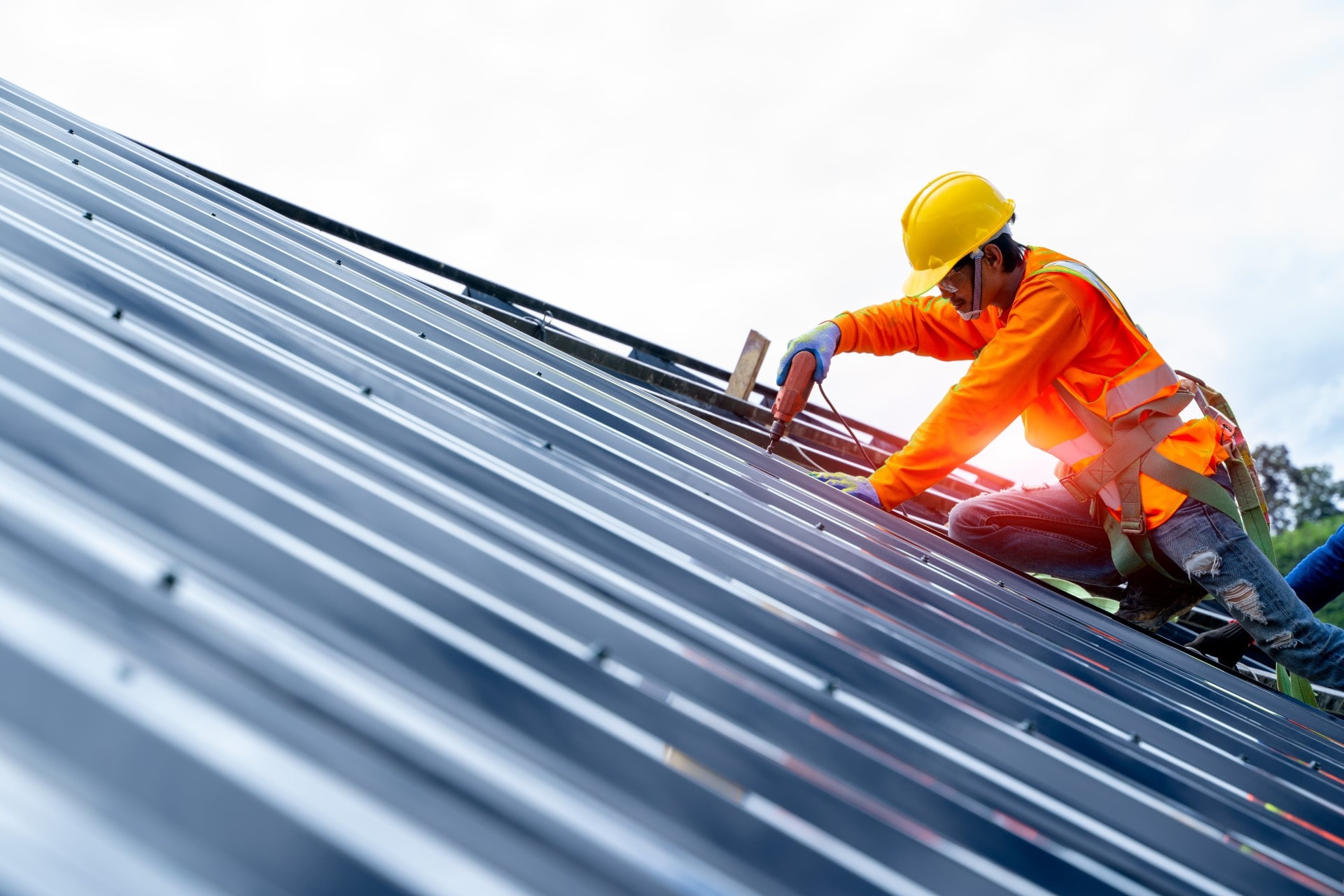 Commercial metal roof replacement work in Sydney